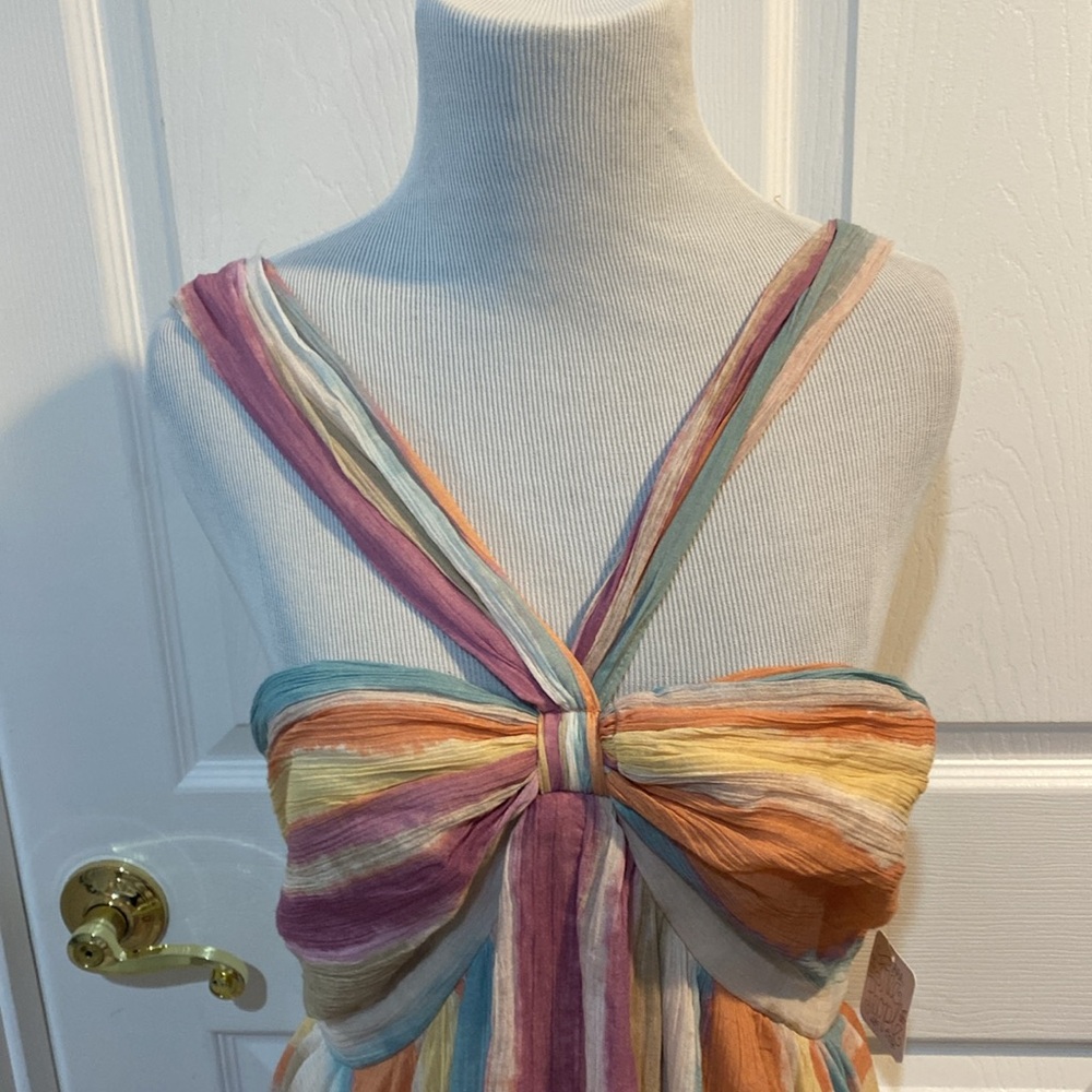 Free People Pastel Multicolor Striped Maxi Dress - Picture 3 of 6